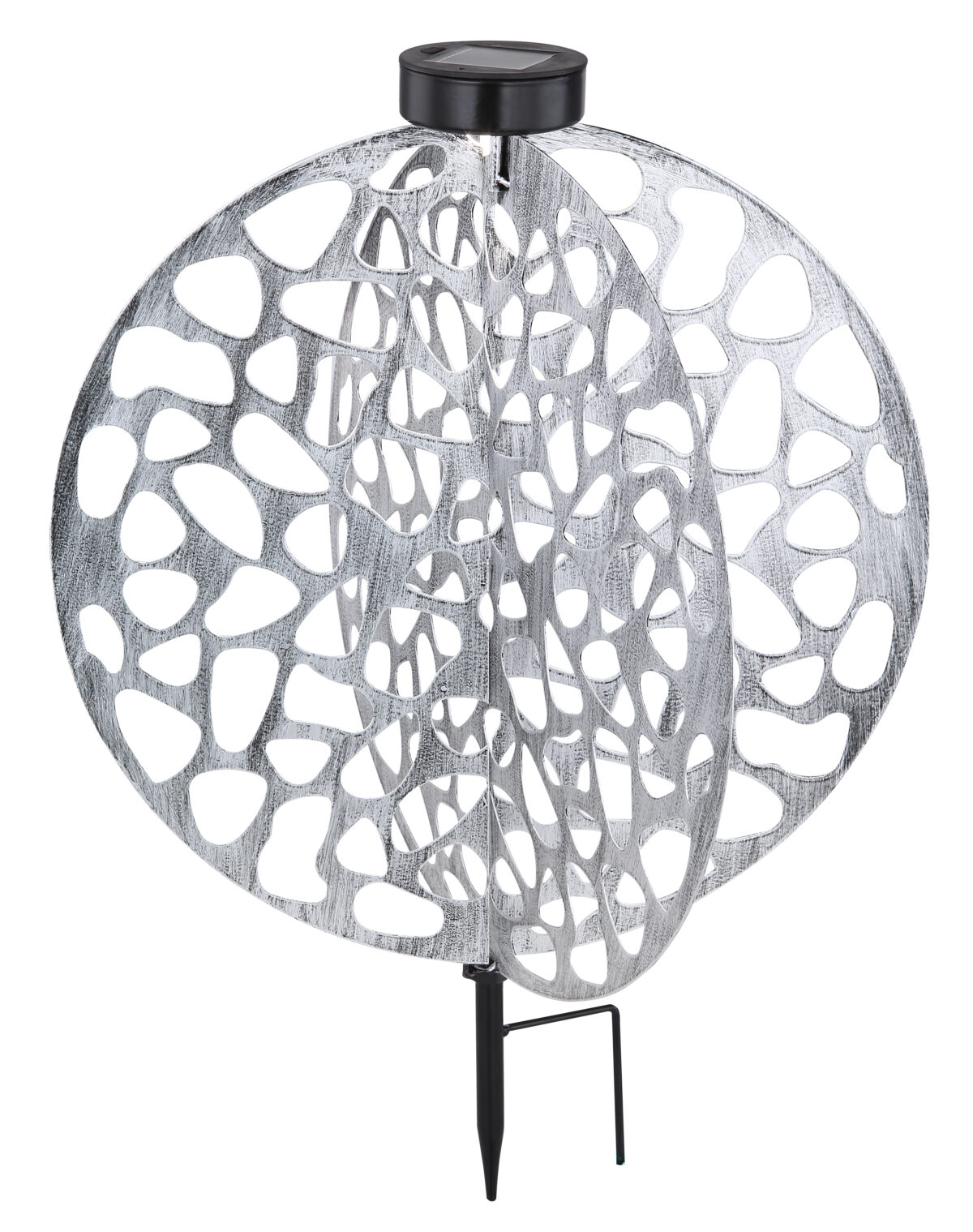 Solarne lampe SOLARLEUCHTE METALL SILBERFARBEN, 1XLED