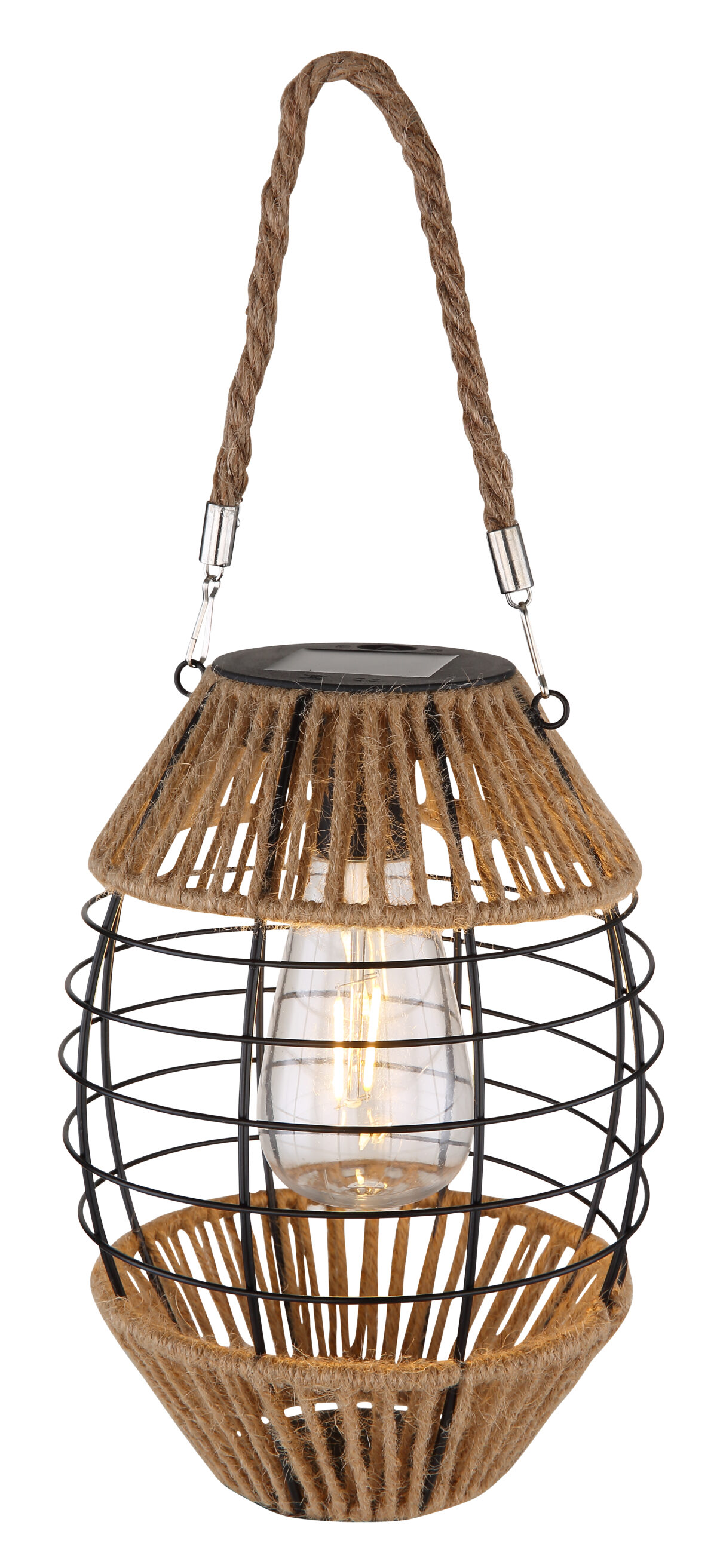 Solarne lampe SOLARLEUCHTE METALL SCHWARZ MATT, 1XLED